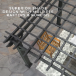 Stratford 16 Ft. X 12 Ft. Black Steel Traditional Pergola with Sail Shade Soft Canopy - Image 5