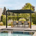 Backyard Discovery Sarasota 16'x10' Galvanized Steel Louvered Pergola - Image 2