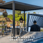 Backyard Discovery Sarasota 16'x10' Galvanized Steel Louvered Pergola - Image 4
