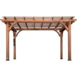 Backyard Discovery 14' X 10' Somerville Pergola W/ Electric - Dark Walnut DIY
