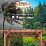 10 Ft. X 14 Ft. Traditional All Cedar Wood Outdoor Patio Pergola Shade Structure - Image 4