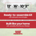Hudson 12 ft. W x 16 ft. D Wood Storage Shed - Image 5