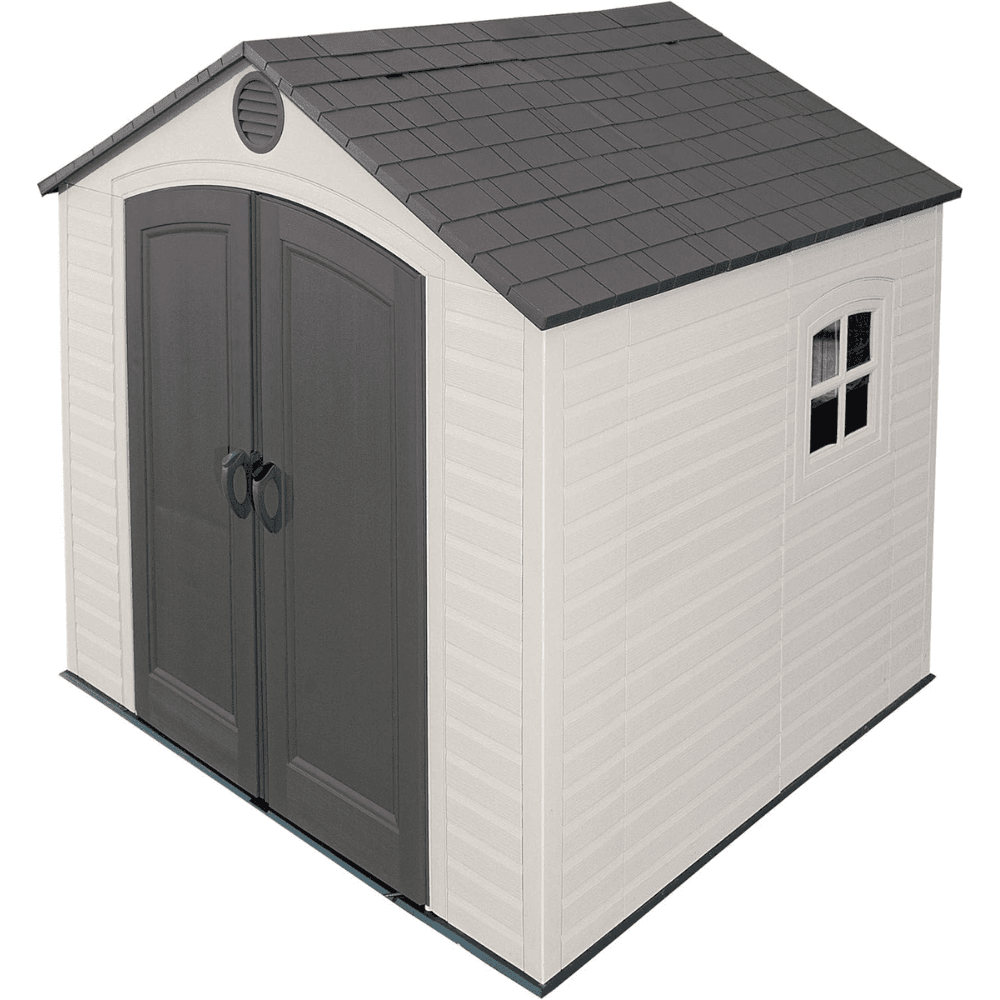 teragarden-product-179-image-1 Lifetime 8’ x 7.5’ Outdoor Storage Shed, Light Brown - Image 1