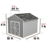Rookwood 10 ft. W x 10 ft. D Wood Storage Shed With Floor - Image 2