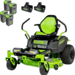 Greenworks 60V 42 Electric CrossoverZ Zero Turn Mower with 8 Ah Batteries and Dual Port Turbo Chargers